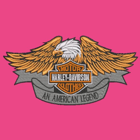 Harley Davidson Embroidered Adult Unisex Crewneck Sweatshirt Eagle Biker - Picture 5 of 14